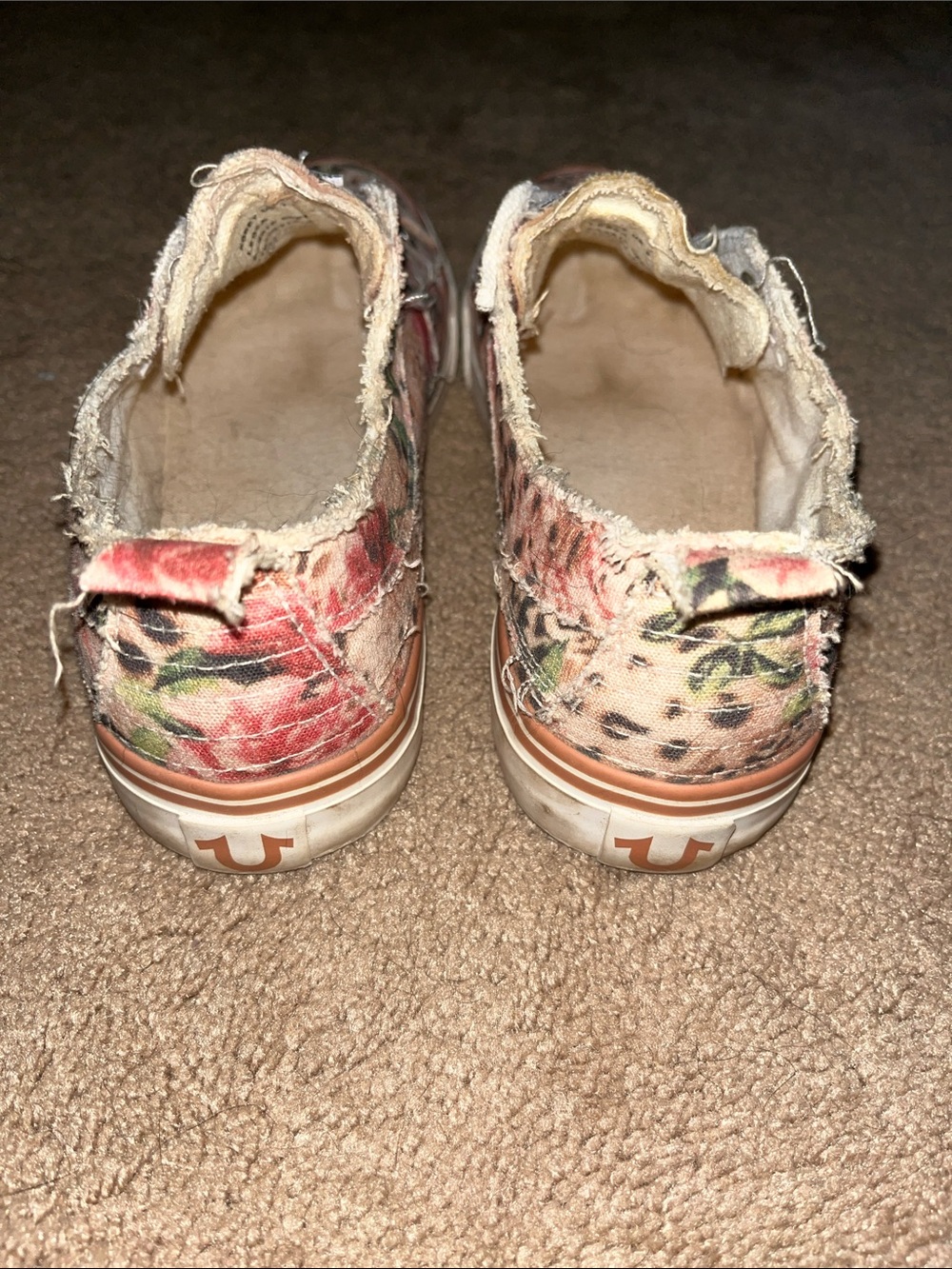 True Religion Floral & Leopard Canvas Slip-On Sneakers - Coral Pink - Picture 5 of 5